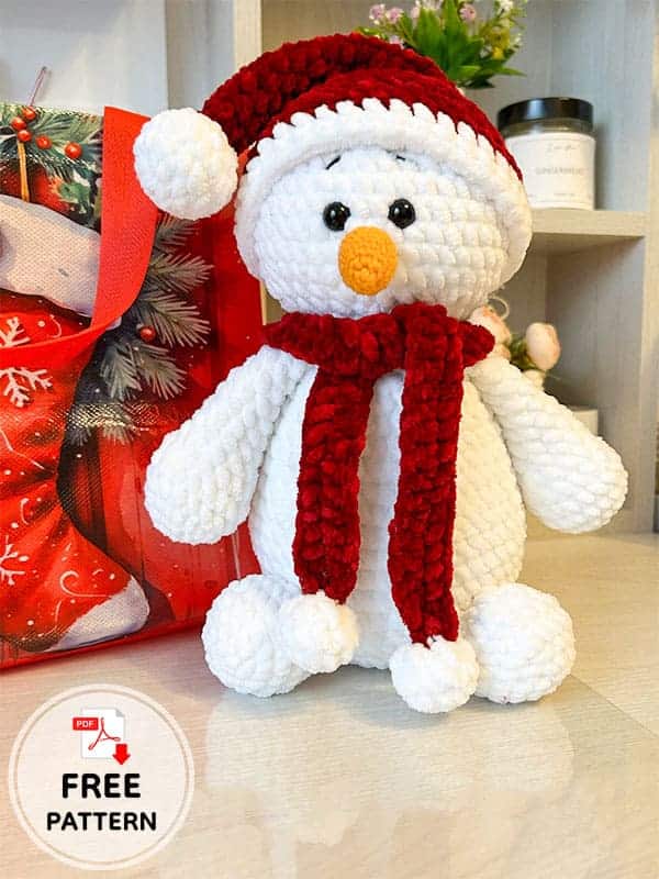 amigurumi snowman crochet project crochet project detail 1