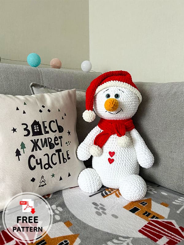amigurumi snowman crochet project crochet project detail 2