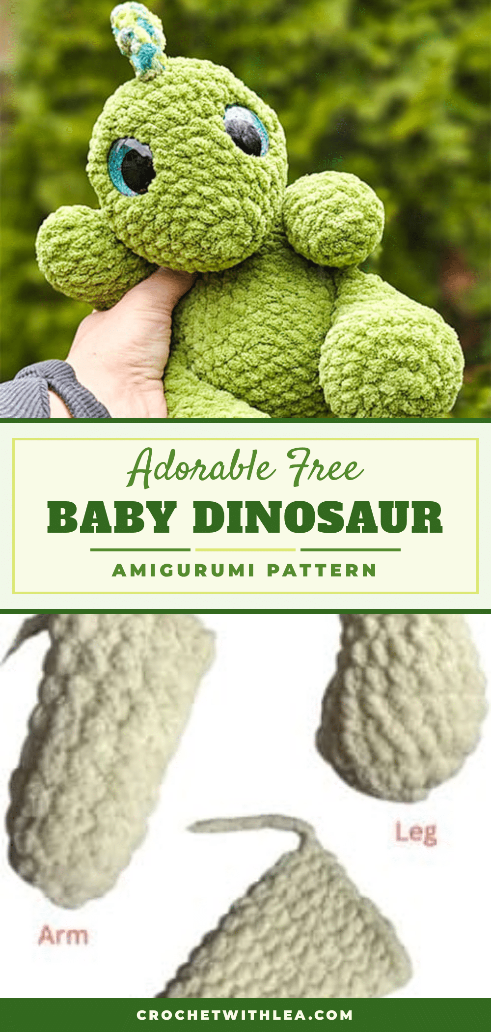 baby dinosaur amigurumi pattern crochet pattern