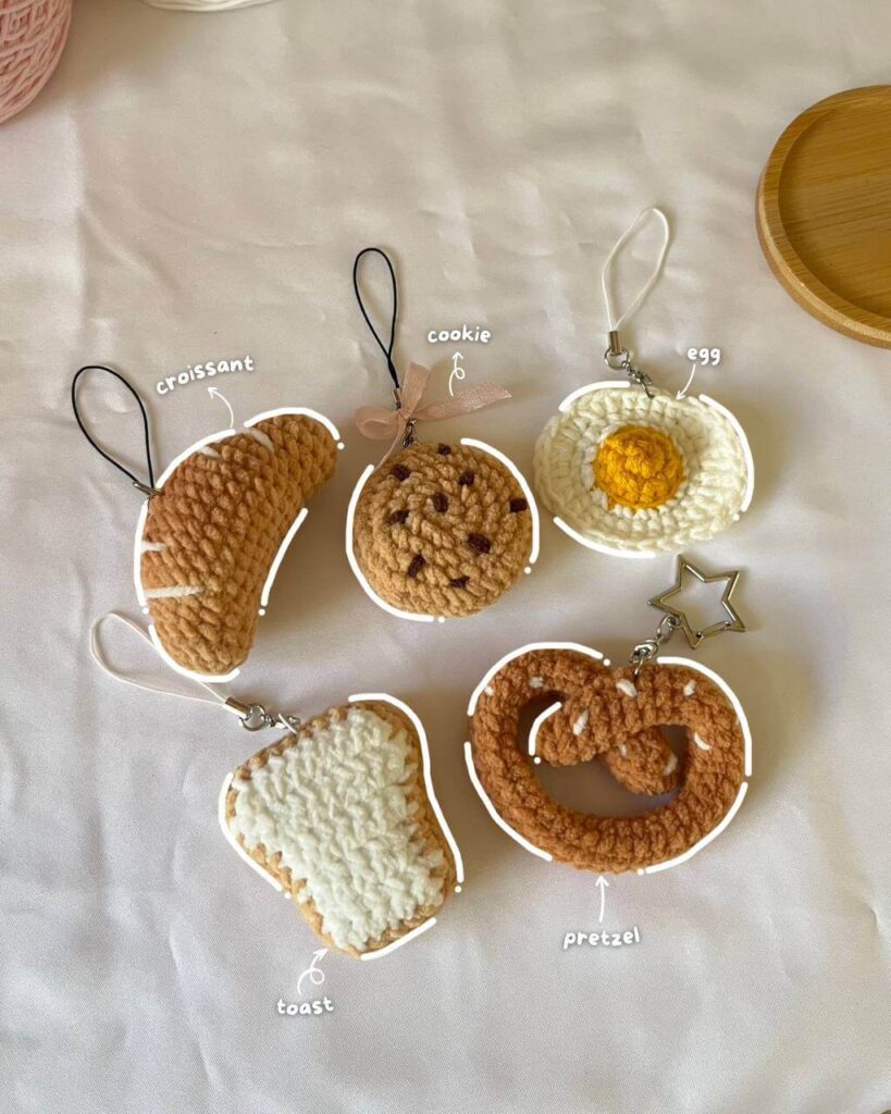 breakfast mini keychain crochet project crochet project detail 1