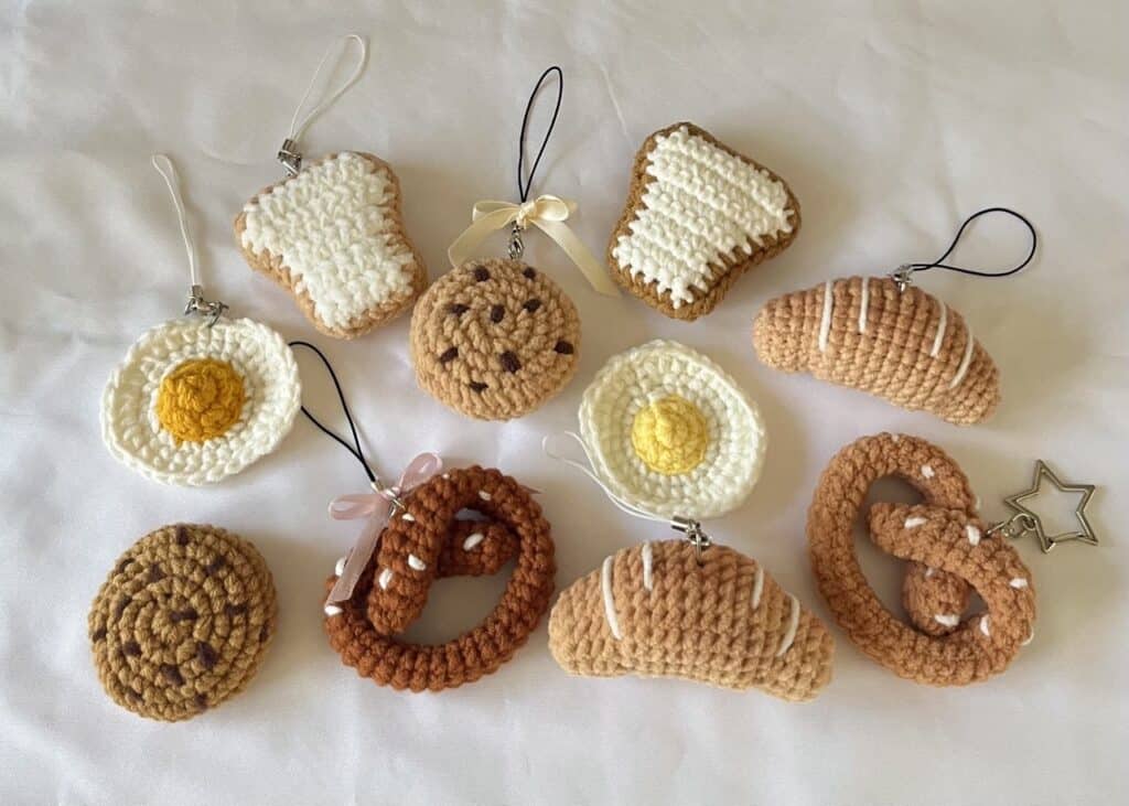 breakfast mini keychain crochet project crochet project detail 2
