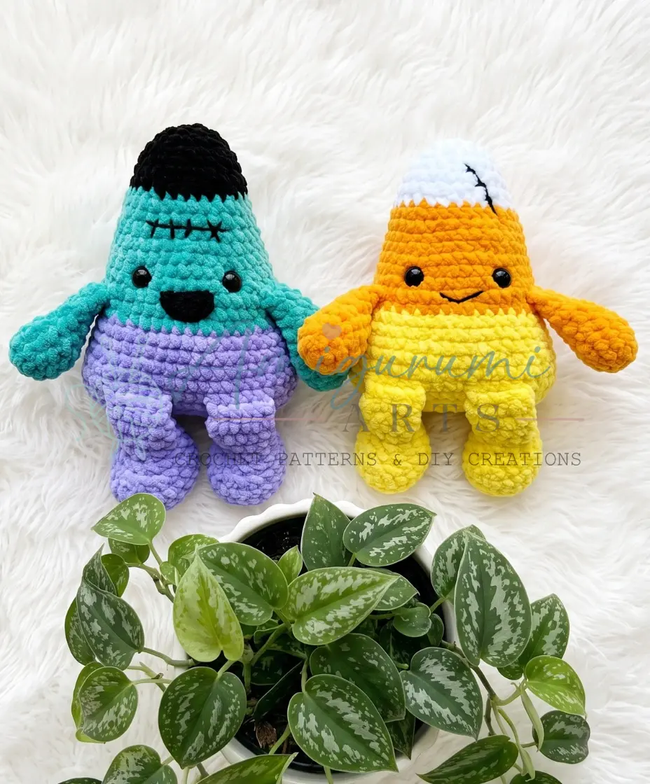 candy corn amigurumi crochet project crochet project detail 1