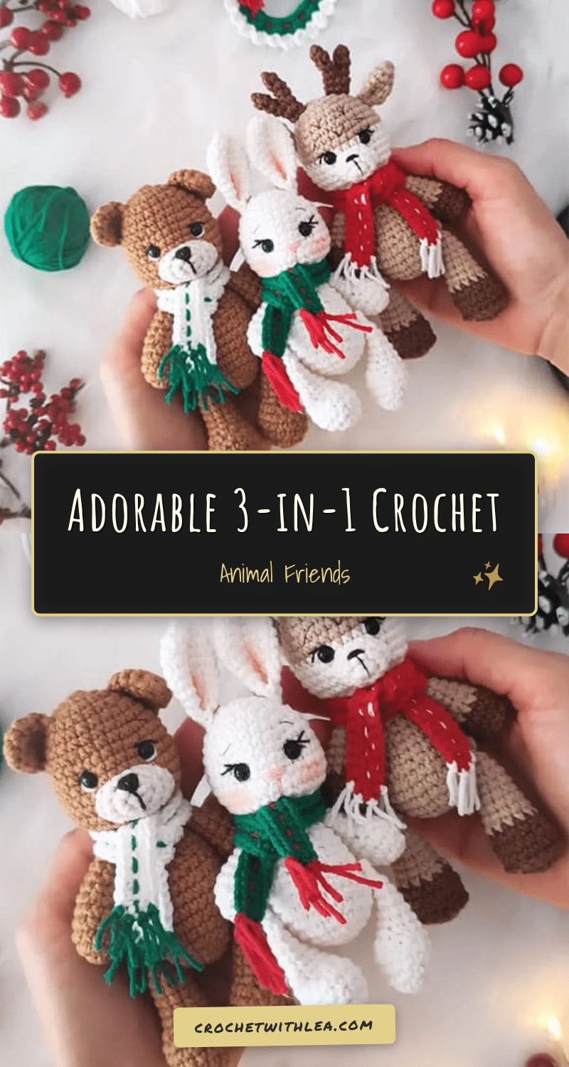 crochet animal friends crochet pattern