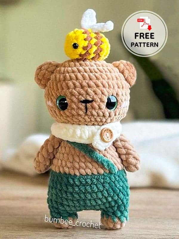 crochet bee teddy bear pattern crochet project crochet project detail 1