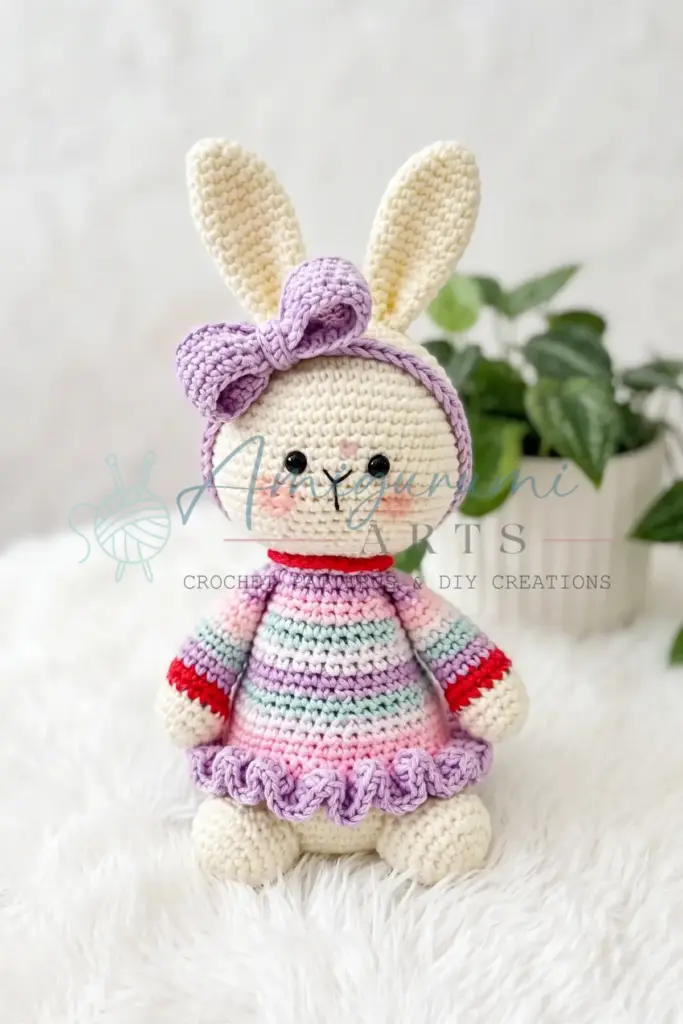 crochet bunny amigurumi - featured image
