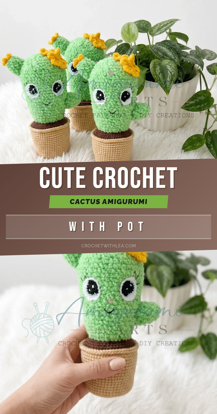 crochet cactus amigurumi crochet pattern