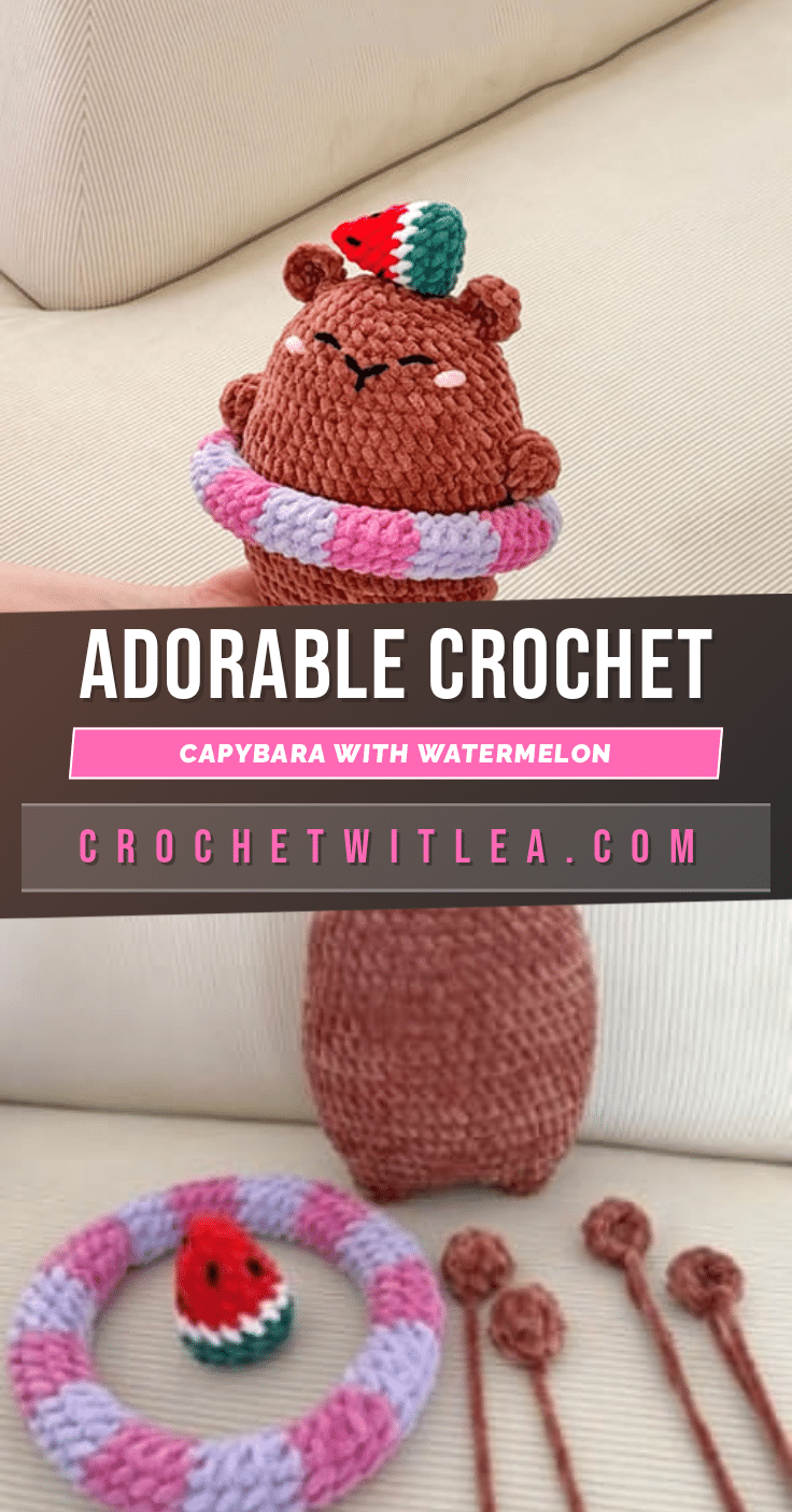 crochet capybara plush crochet pattern