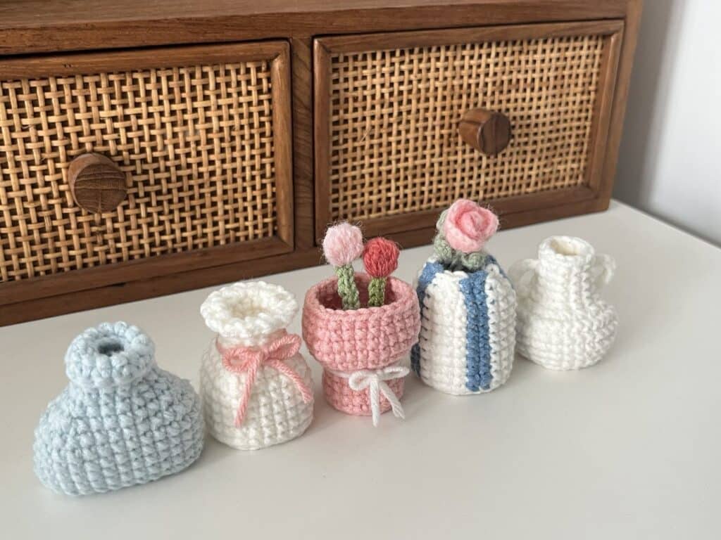 crochet mini vases crochet project crochet project detail 3