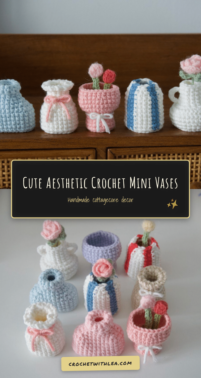 crochet mini vases crochet pattern