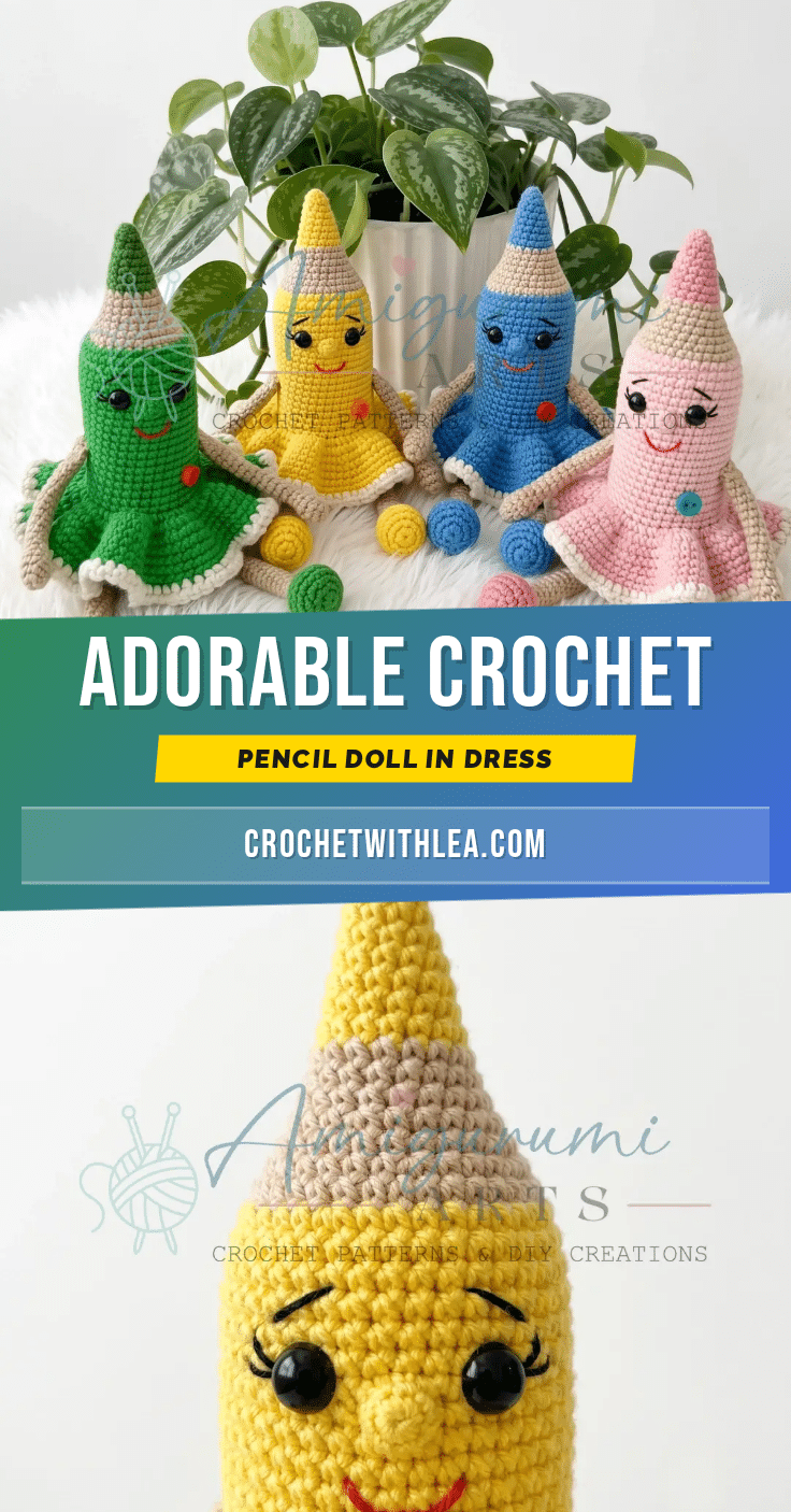 crochet pencil doll crochet pattern