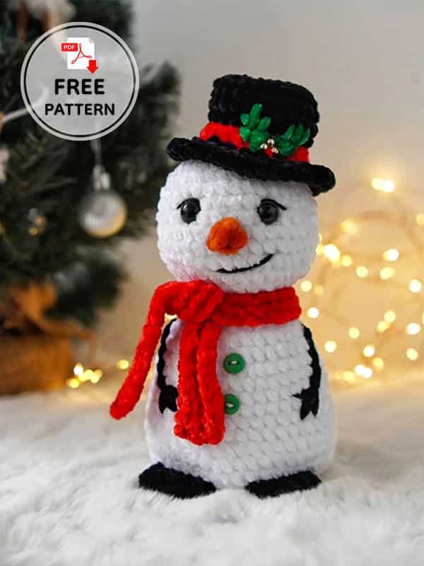 crochet snowman amigurumi crochet project crochet project detail 1
