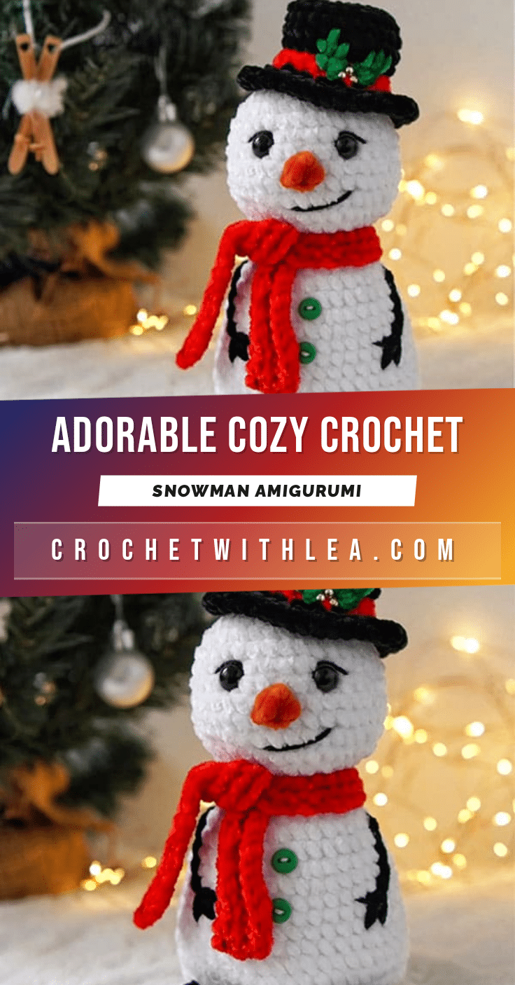 crochet snowman amigurumi crochet pattern