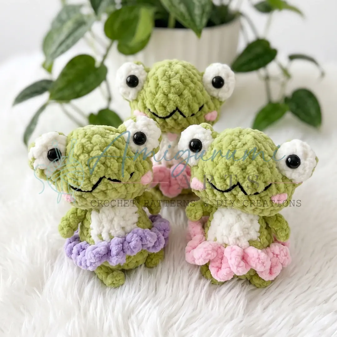 dancer frog amigurumi crochet project crochet project detail 6