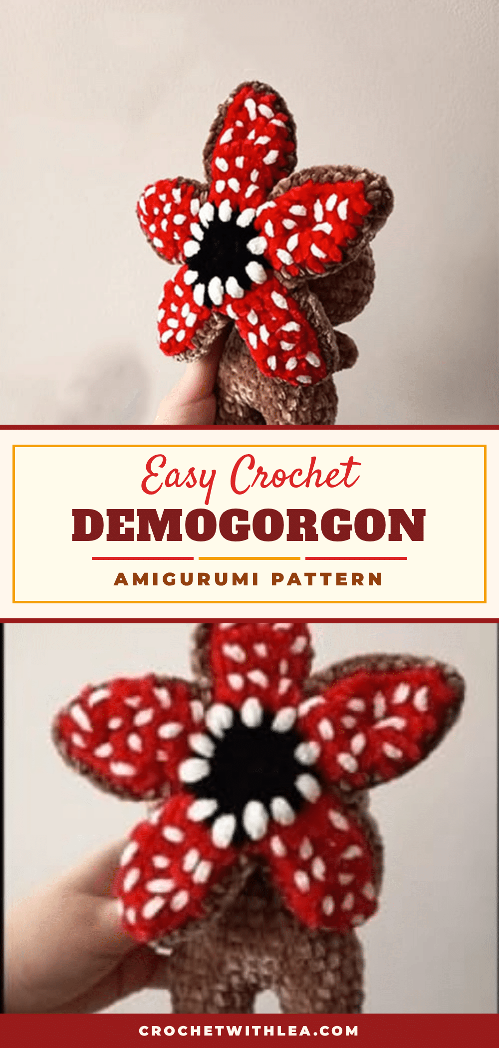 Demogorgon amigurumi pattern crochet pattern