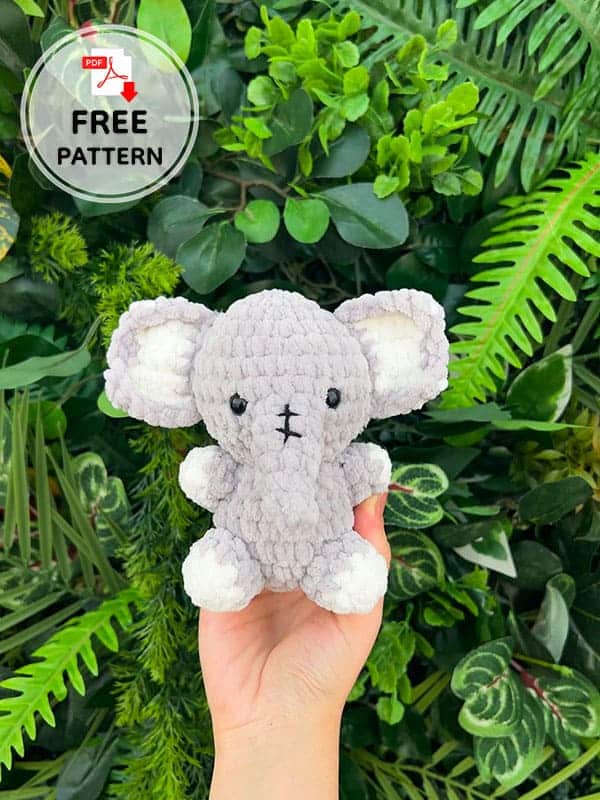 free plush elephant crochet pattern crochet project crochet project detail 1
