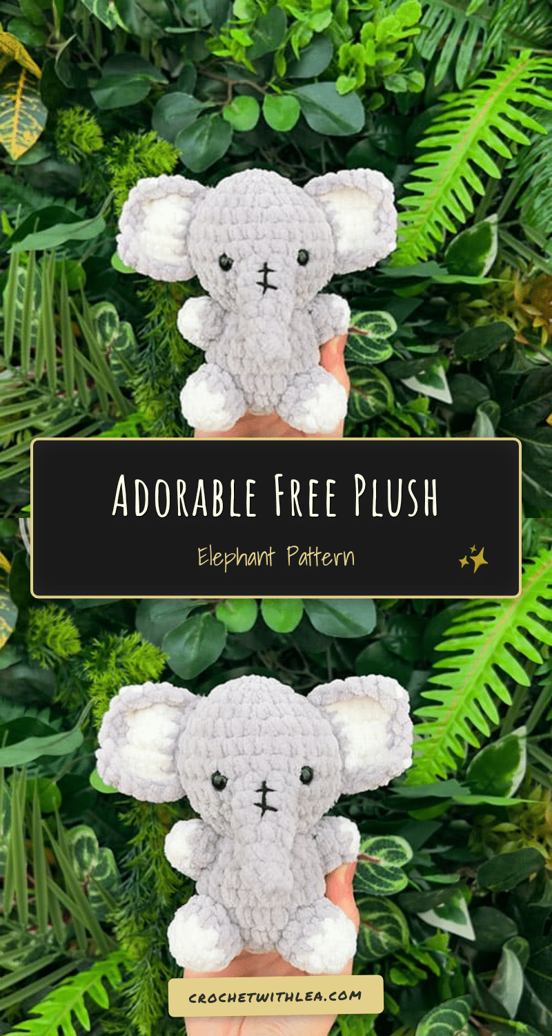 free plush elephant crochet pattern crochet pattern