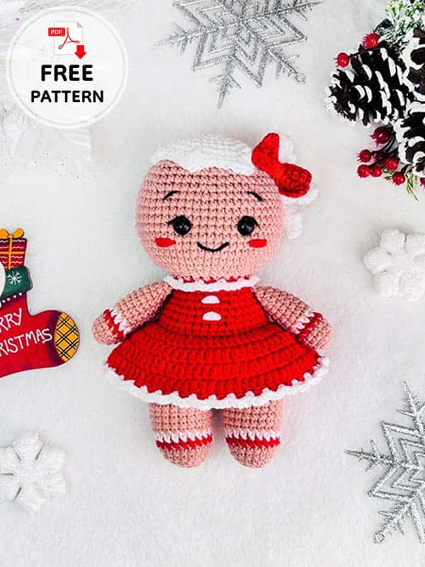 Gingerbread Girl Amigurumi crochet project crochet project detail 1