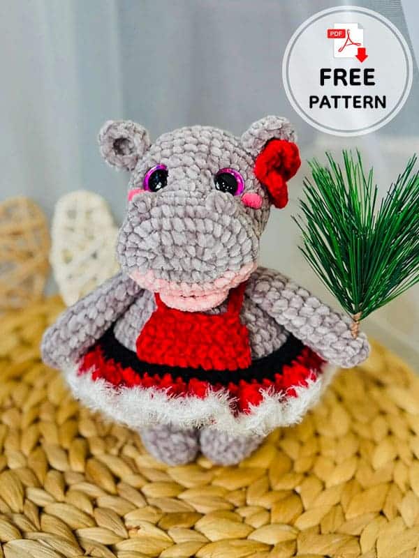 Gloria the Hippo Amigurumi crochet project crochet project detail 1