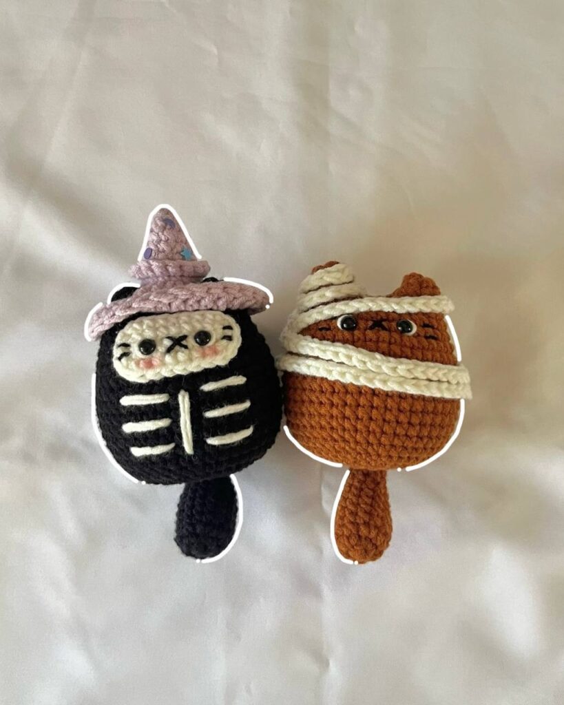 halloween cat amigurumi crochet project crochet project detail 2