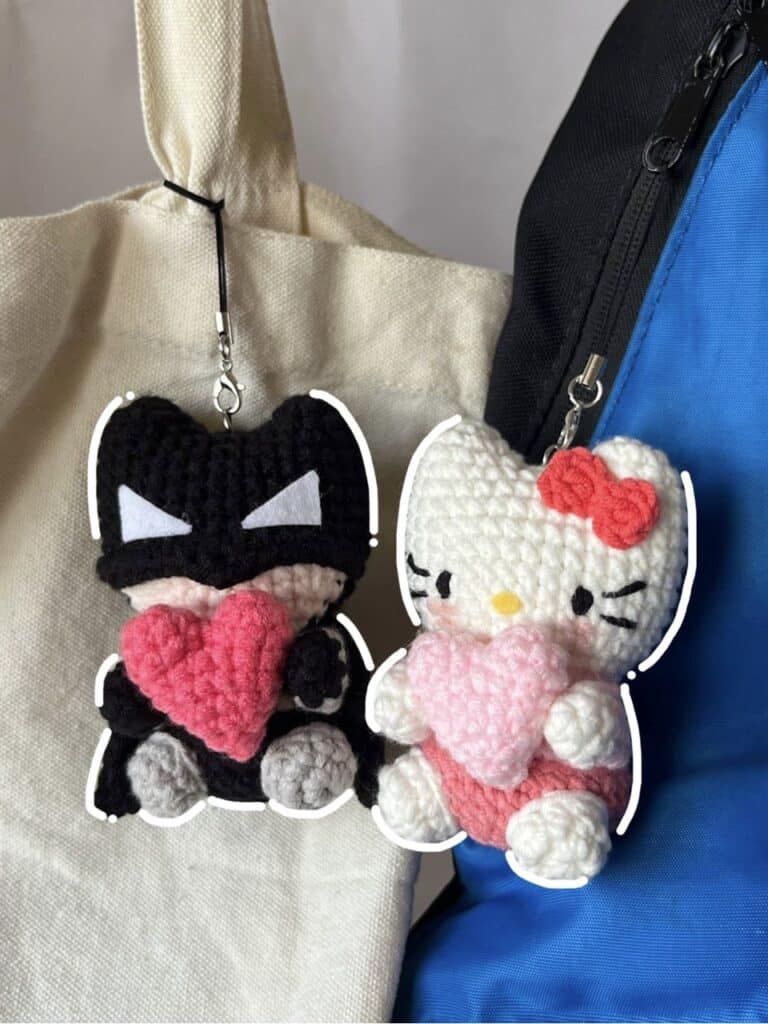 hello kitty batman keychain crochet project crochet project detail 3