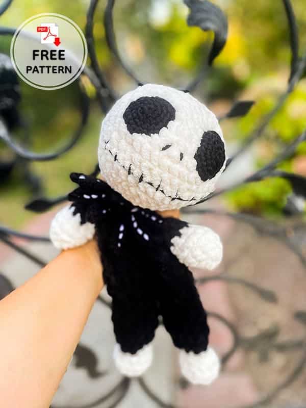 Jack Skellington crochet snuggler crochet project crochet project detail 1