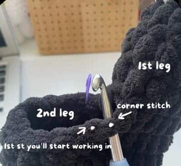 Jack Skellington crochet snuggler crochet project crochet project detail 2