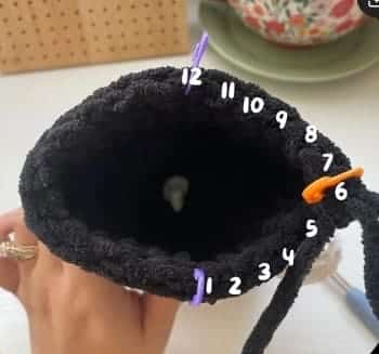 Jack Skellington crochet snuggler crochet project crochet project detail 3