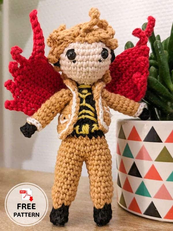 Keigo Takami Amigurumi crochet project crochet project detail 1