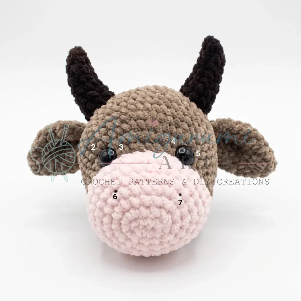 Kesha the Bull Calf Amigurumi Pattern crochet project crochet project detail 3