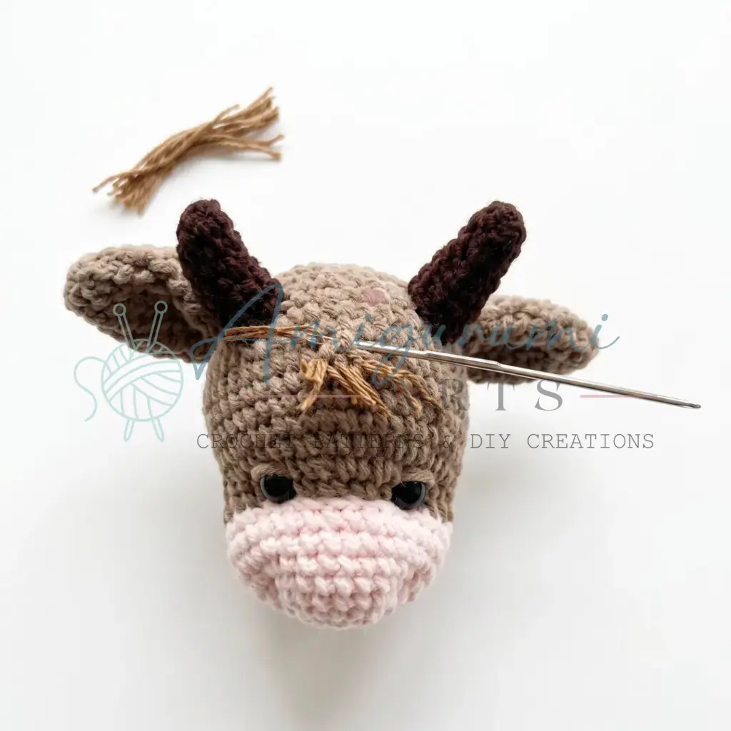 Kesha the Bull Calf Amigurumi Pattern crochet project crochet project detail 4