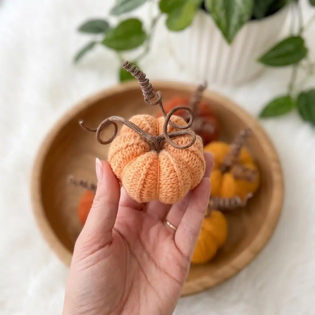 knitted pumpkin pattern crochet project crochet project detail 1