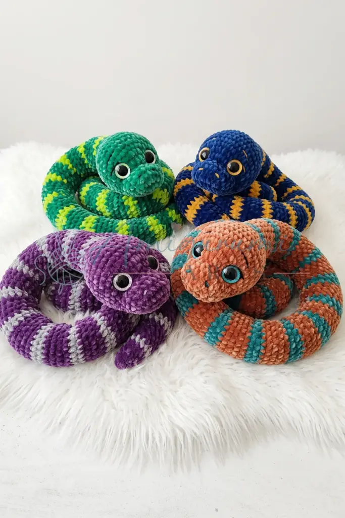 little snake amigurumi - featured image