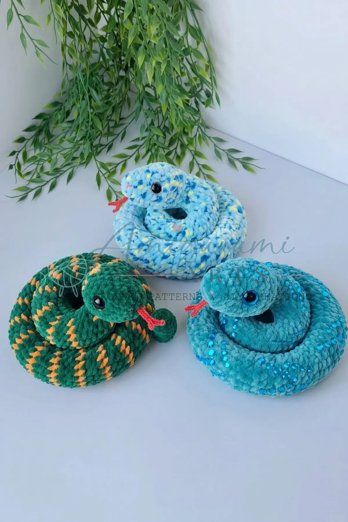 little snake amigurumi crochet project crochet project detail 4