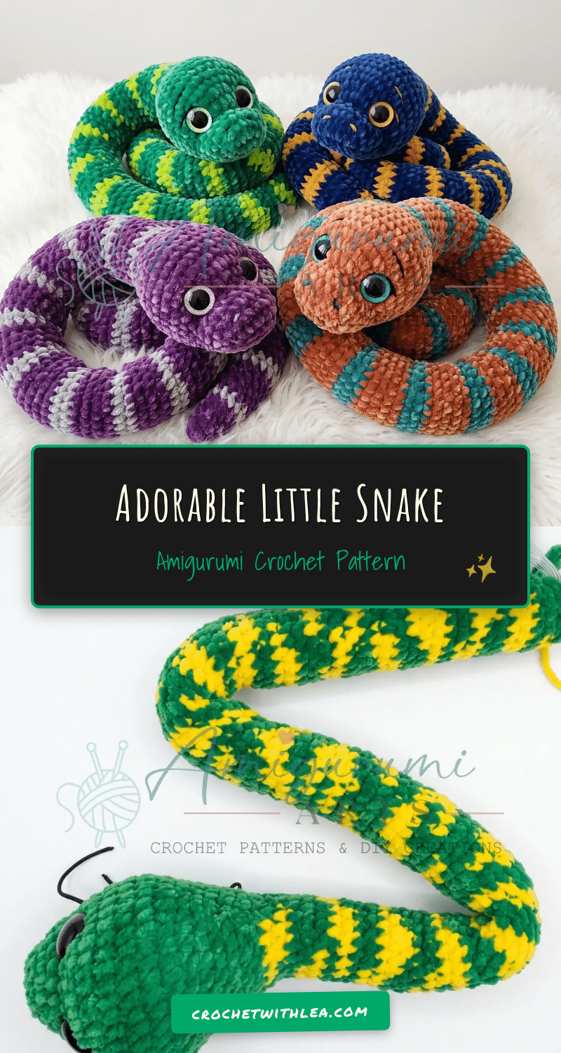 little snake amigurumi crochet pattern