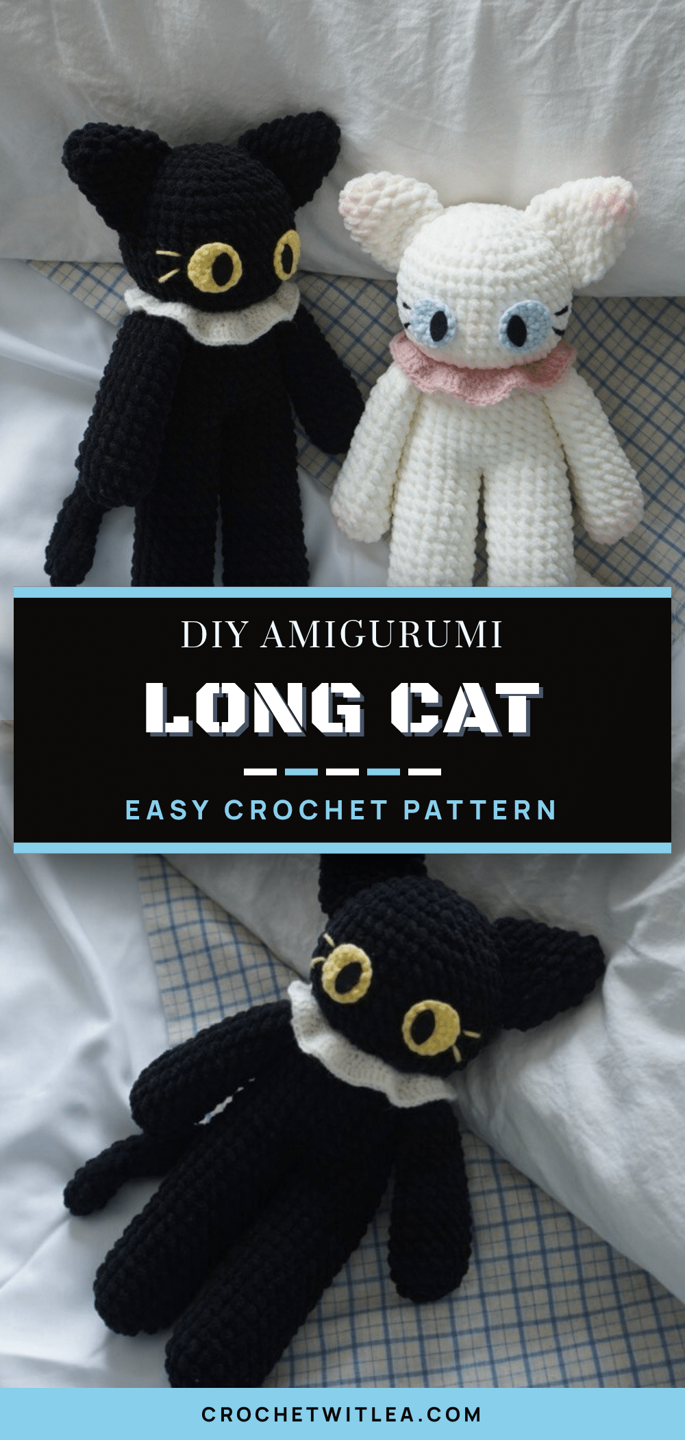 long cat amigurumi crochet pattern