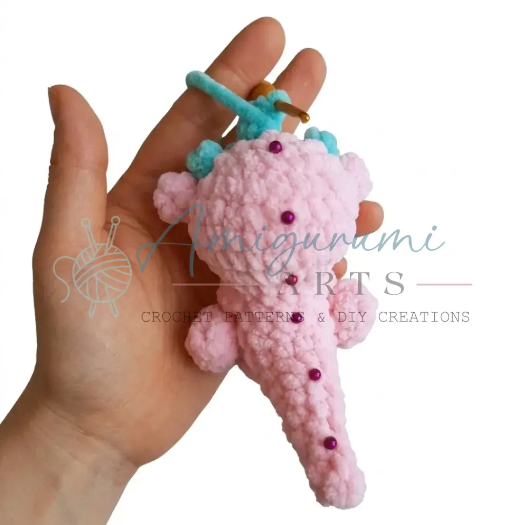 mini dragon keychain crochet project crochet project detail 3