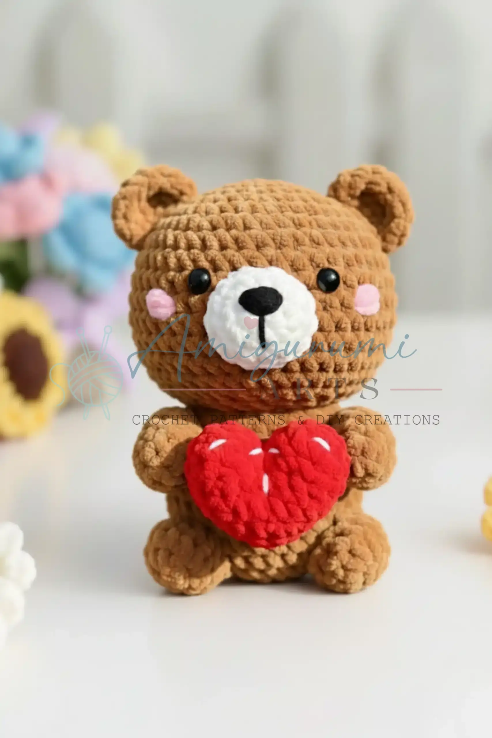 Mr. Heart Amigurumi Crochet Pattern crochet project crochet project detail 3