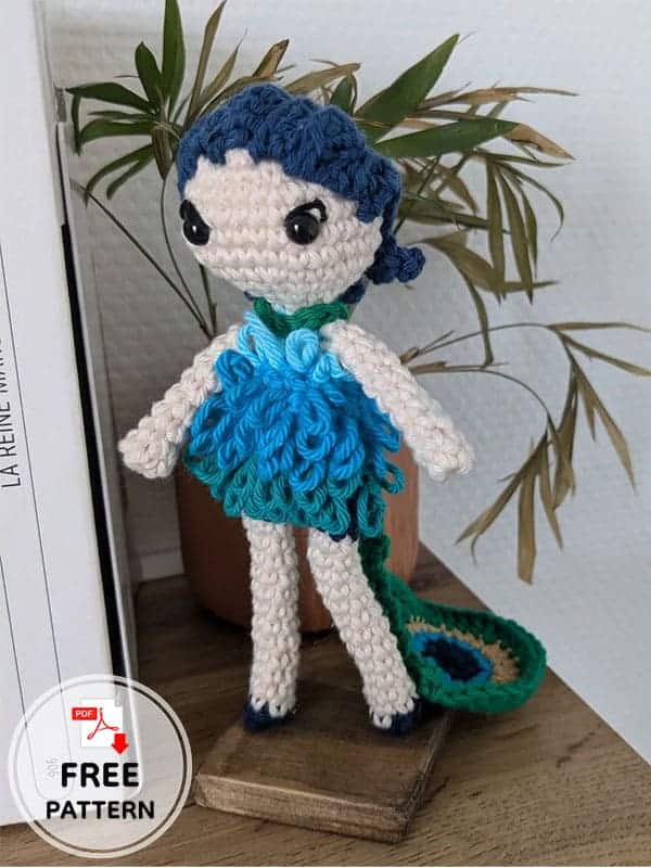 Peacock Lady Crochet Doll crochet project crochet project detail 1