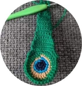 Peacock Lady Crochet Doll crochet project crochet project detail 2