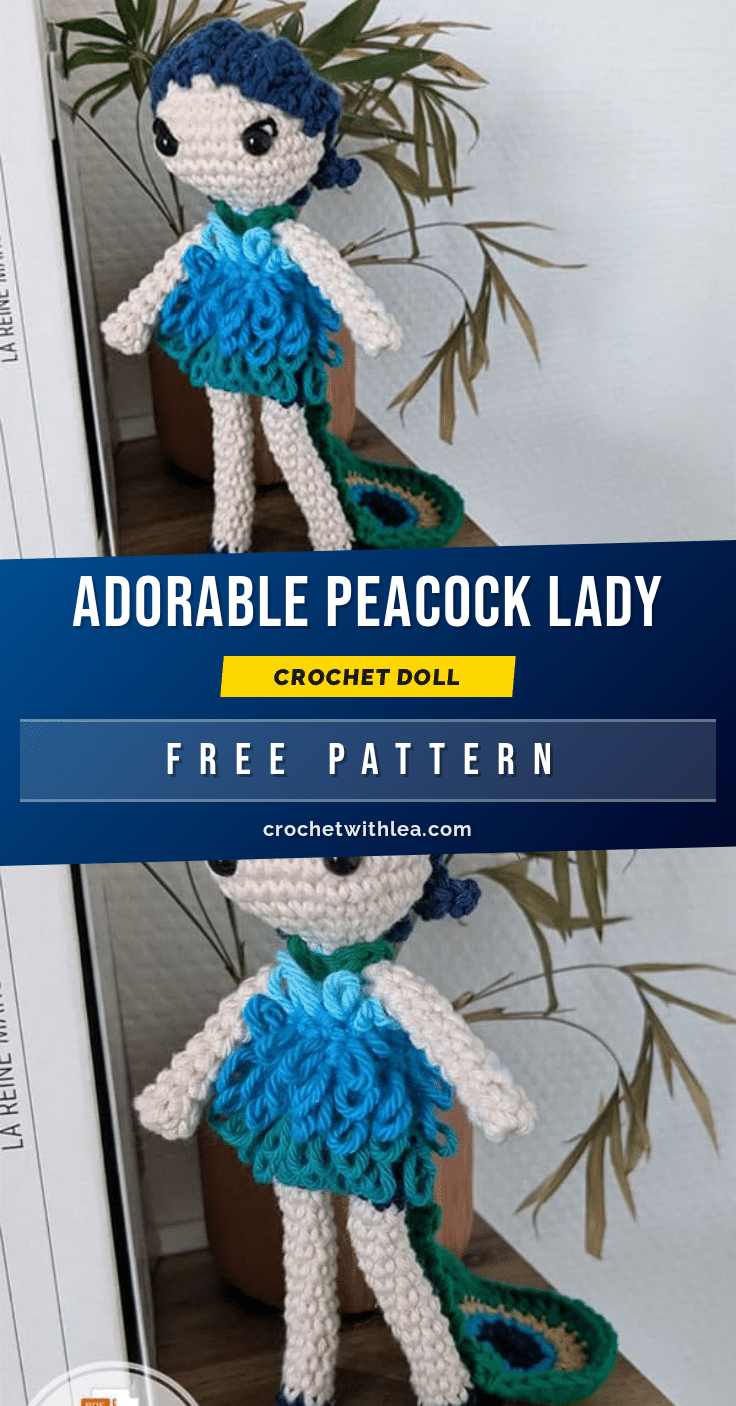 Peacock Lady Crochet Doll crochet pattern