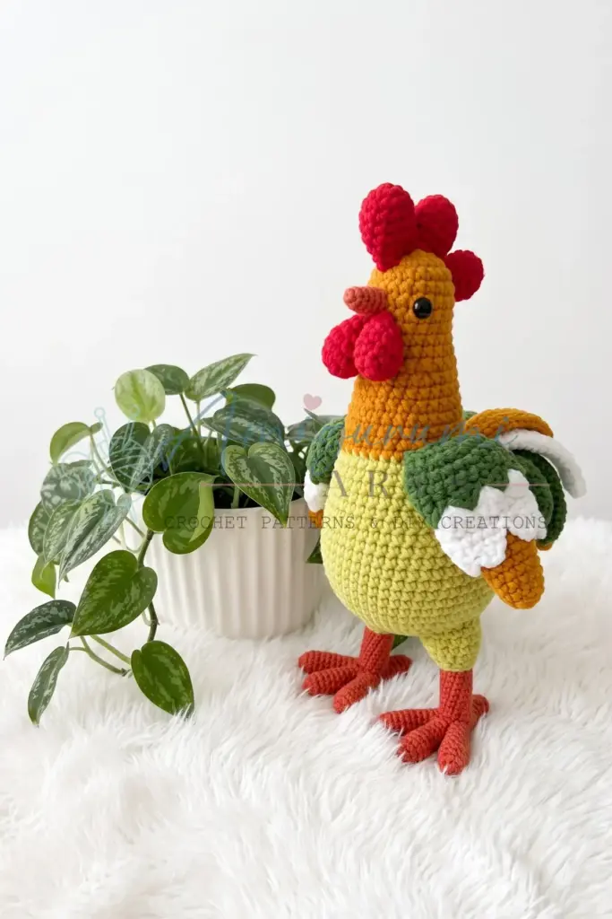 Petya the Rooster Amigurumi Pattern - featured image