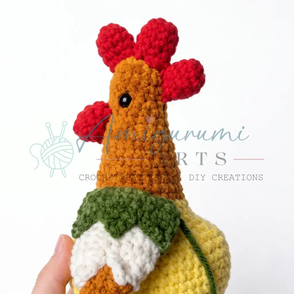 Petya the Rooster Amigurumi Pattern crochet project crochet project detail 2