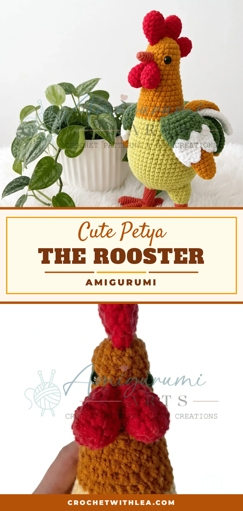 Petya the Rooster Amigurumi Pattern crochet pattern