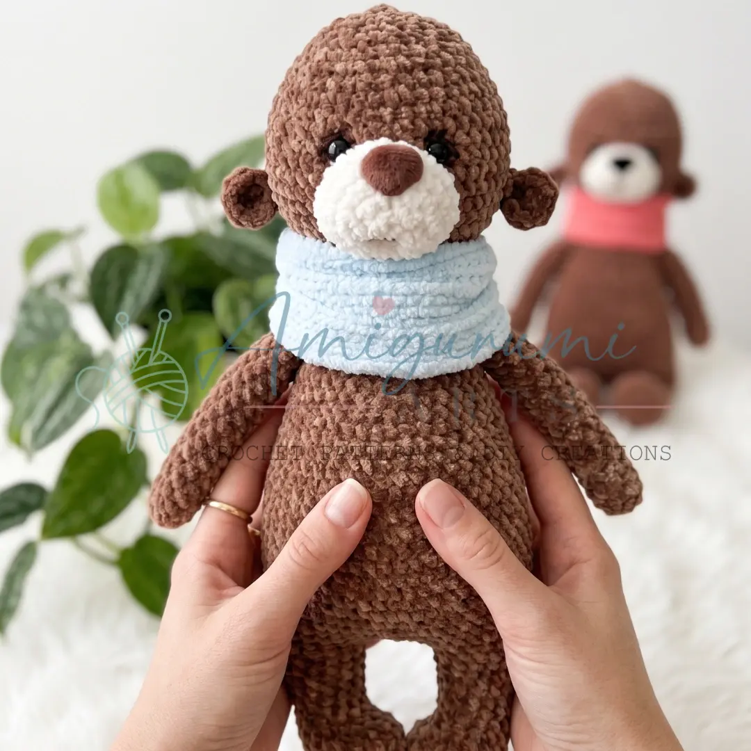sad bear amigurumi crochet project crochet project detail 3