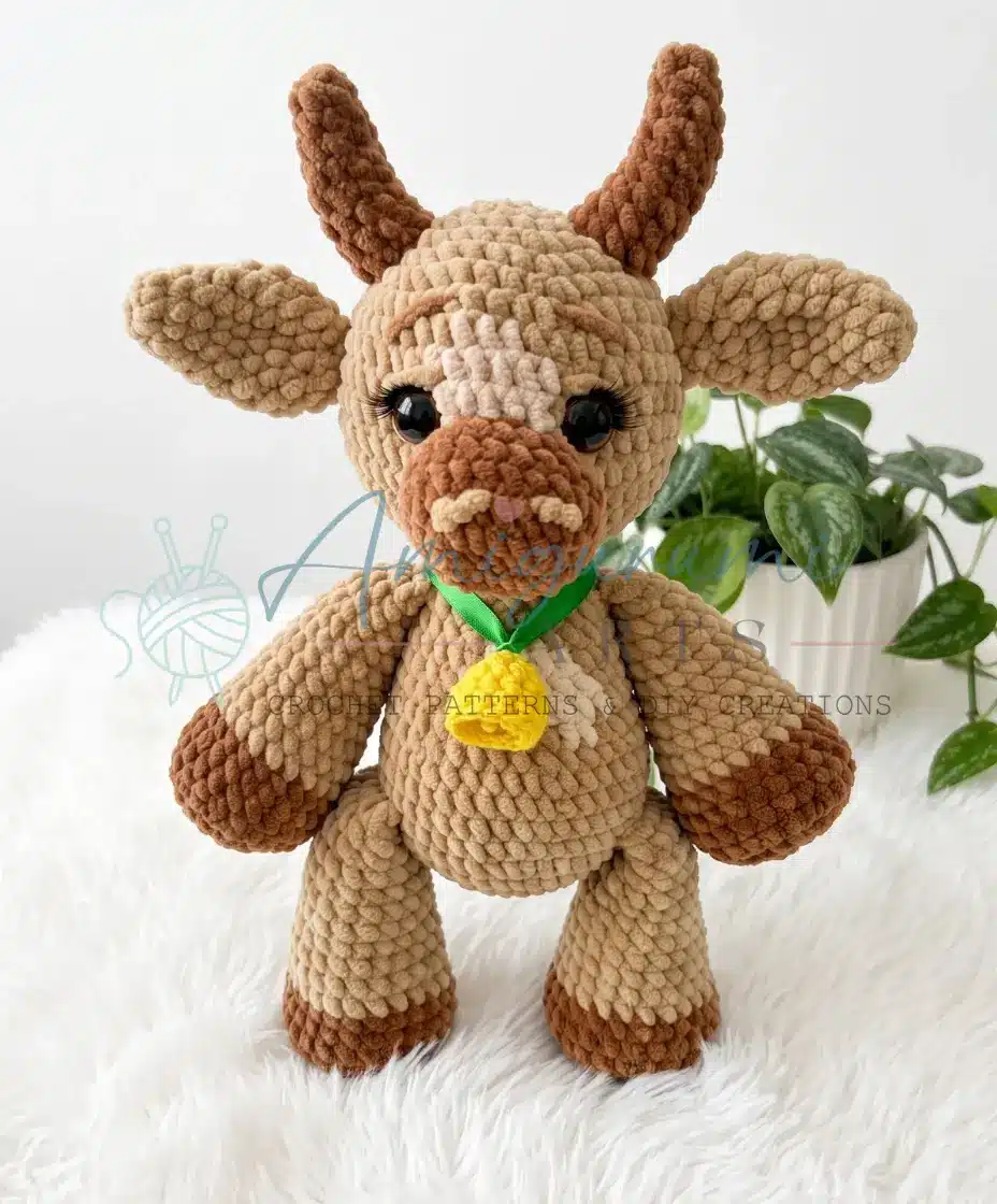 Senya the Bull Calf Amigurumi crochet project crochet project detail 2
