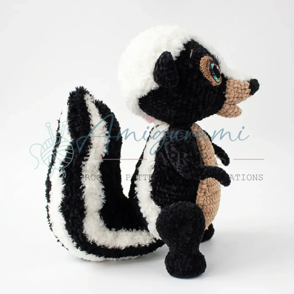 Skunk Skuni Amigurumi crochet project crochet project detail 2