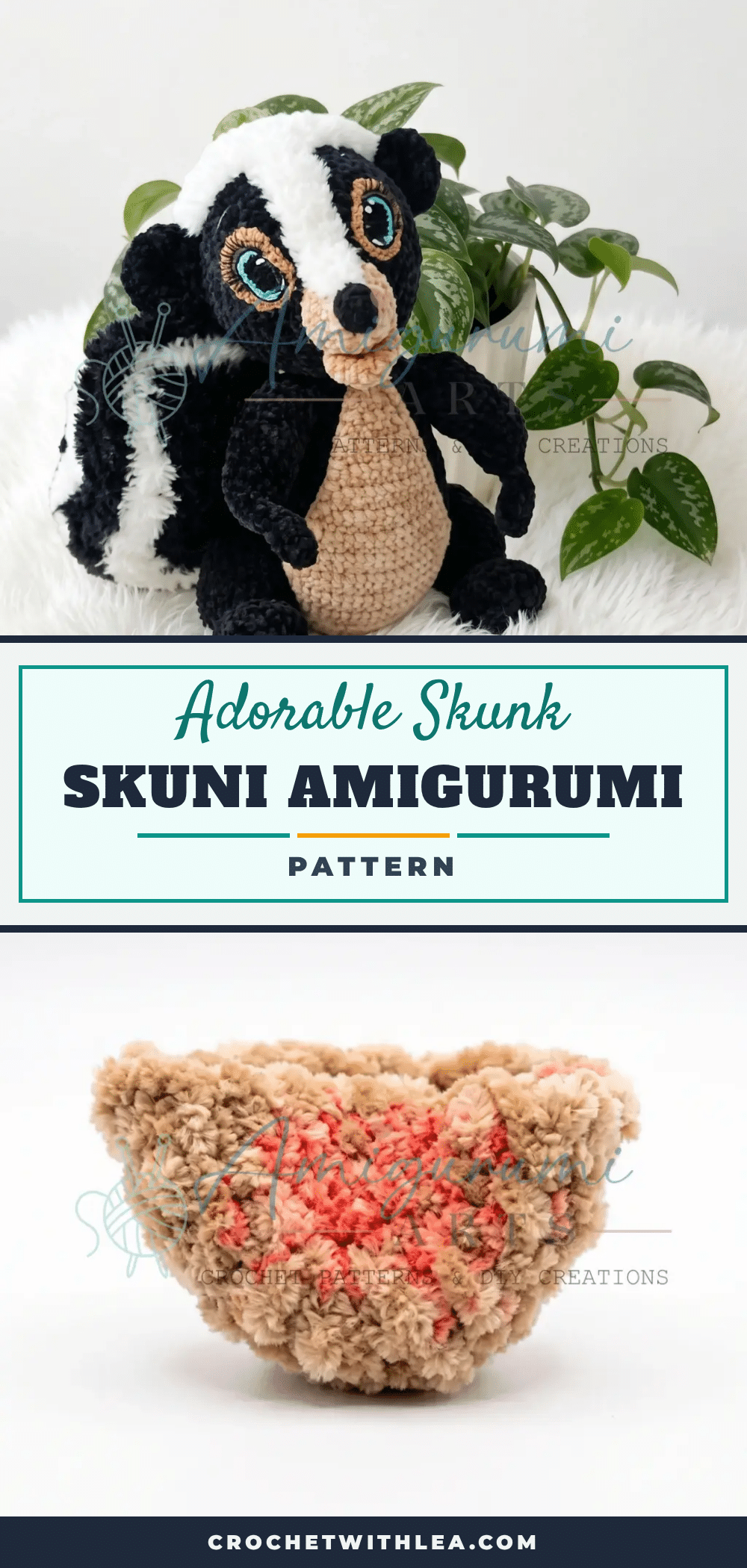 Skunk Skuni Amigurumi crochet pattern
