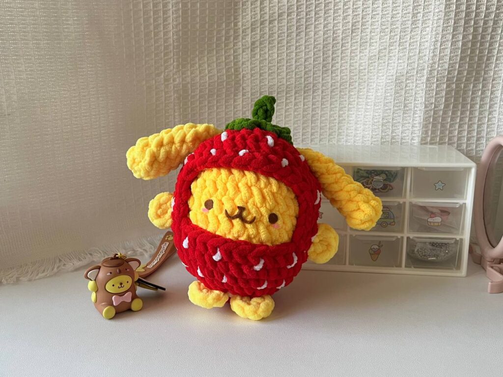 Strawberry Purin Amigurumi crochet project crochet project detail 1