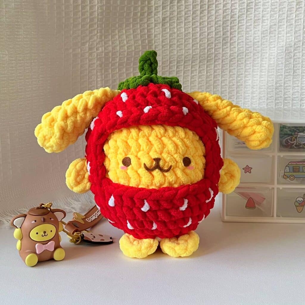 Strawberry Purin Amigurumi crochet project crochet project detail 2