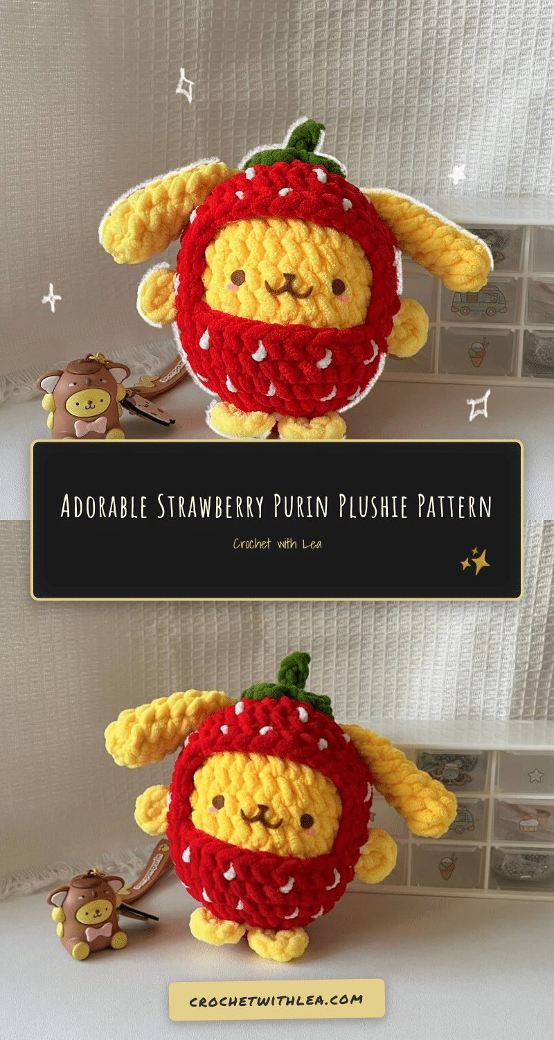 Strawberry Purin Amigurumi crochet pattern